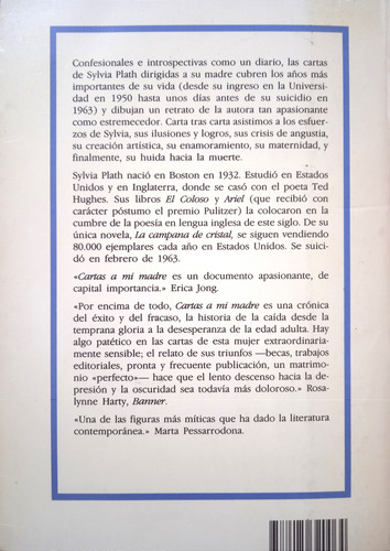Cartas A Mi Madre (diario Epistolar) / Sylvia Plath (Usado)