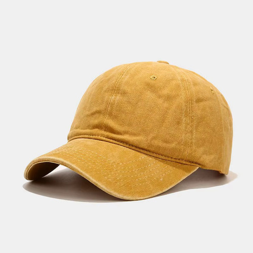 Gorras Lisas Vintage Importadas Algodon, Premium, Viral Amarillo Regulable Lisa