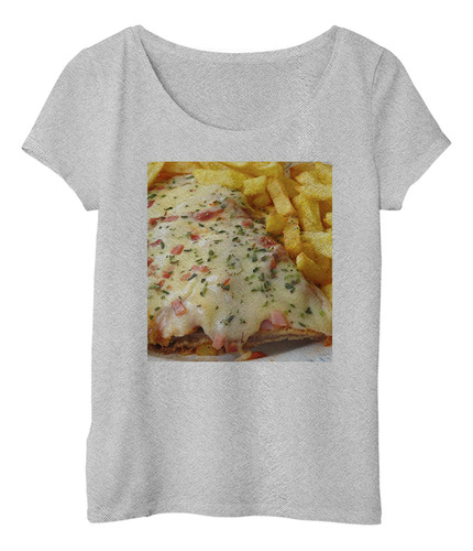 Remera Mujer Milanesa Romana Papas Fritas Cheff Cocina