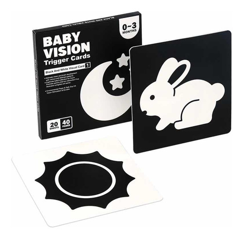 Tarjetas De Estimulación Visual En Blanco Y Negro Para Bebés