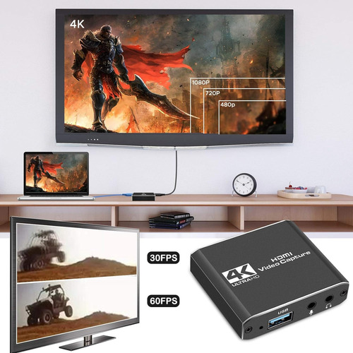Capturadora De Video Hdmi 4k Hdmi A Usb 3.0 Convertidor