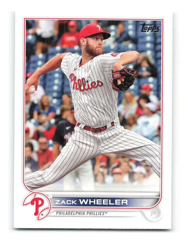 2022 Topps 249 Zack Wheeler Philadelphia Phillies Tarjeta Co