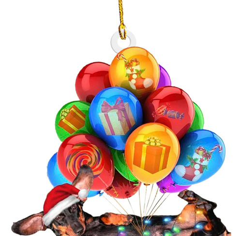 2 Adorno De Navidad Para Perro Salchicha, Decoración Estilo