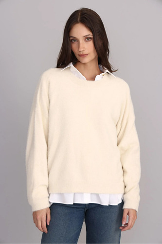 Sweater Mujer Liso Basico Tejido De Punto Maia Yagmour