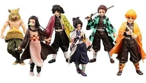 Set Kimetsu No Yaiba Demon Slayer 6 Figuras 15cm 