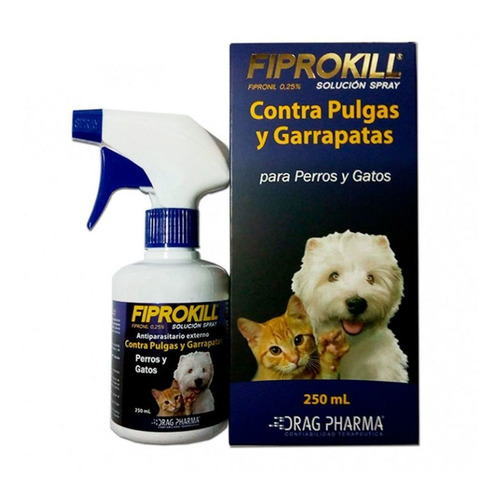 Fiprokill Contra Pulgas Y Garrapatas 250 Ml