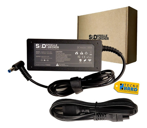 Cargador Steell & Decker Laptop Hp 19.5v 3.33a 65w  Pta Azul