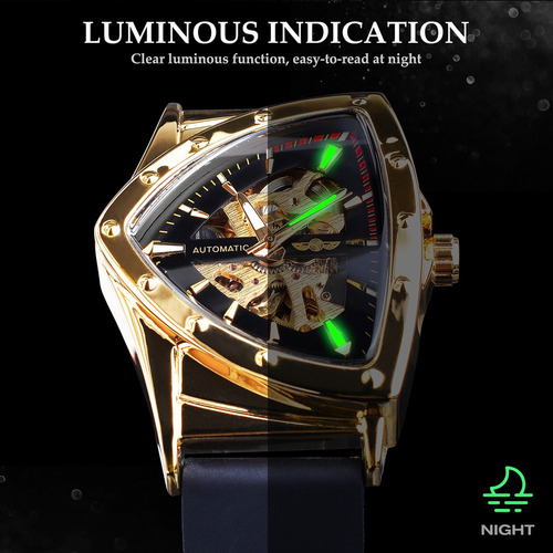 Reloj Automático Para Hombre Triangular Hollow