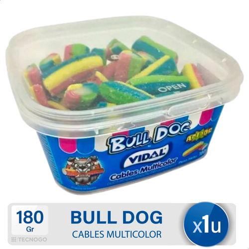 Gomitas Bull Dog Cables Multicolor Billiken - Mejor Precio