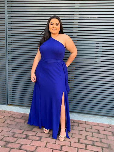 vestido de um ombro so plus size