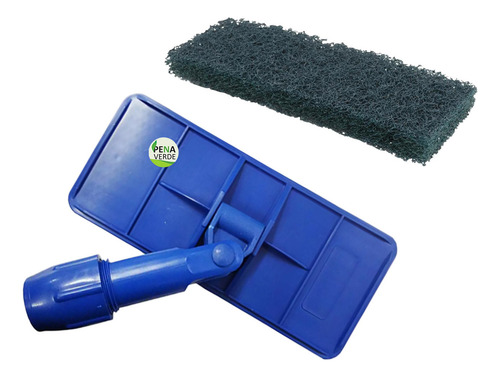 Kit Suporte Lt Limpa Tudo + 3 Un Fibra Pesada Verde Abrasiva