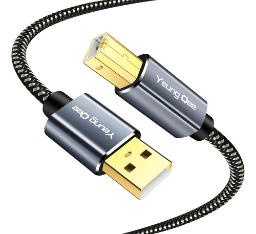 Yeung Qee Cable De Impresora De 1.5 Pies, Usb 2.0 A Macho De