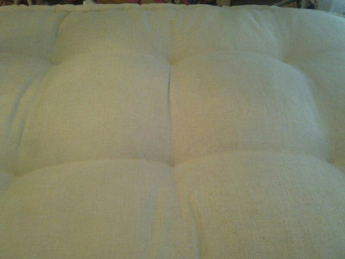 Colchon Ingles En Lino Rustico Doble Forro 1.90 X 0.90x 0.18
