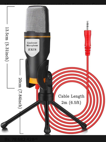 Imagen 4 de 7 de Micrófono Para Pc Y Celulares Condensador Profesional