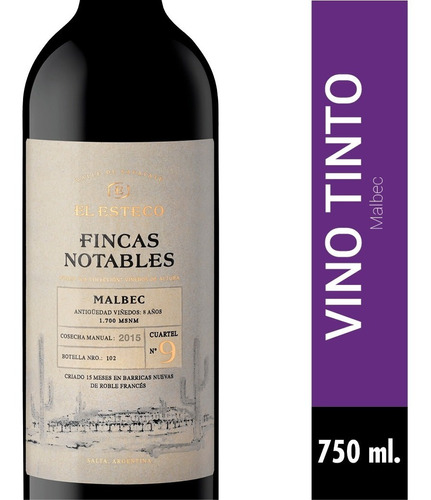 Vino Fincas Notables Malbec