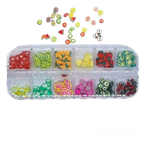 Caja Con 12 Hermosas  Decoraciones - Glitters Para Uñas