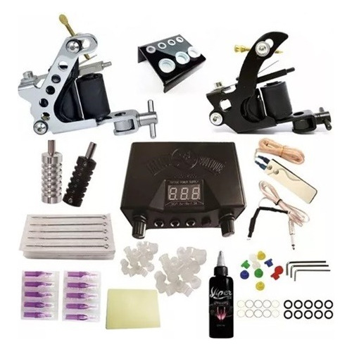 Kit De Tatuagem  Profissional Completo Zaion , 2 Máquinas