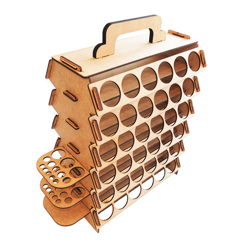 Imagem 7 de 10 de Suporte De Tintas Pvc Acrilex E Pincéis Madeira Em Mdf
