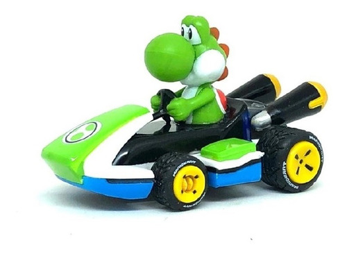 Mario Kart De Fricçao Pull Speed Yoshi Miniatura 1/43