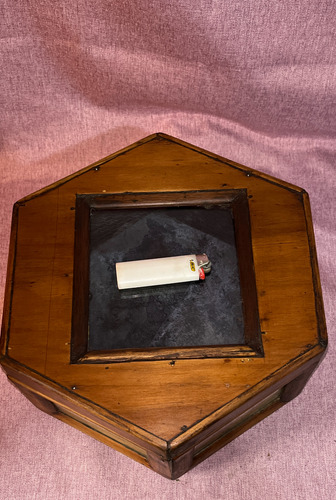 Costurero Inglés Siglo Xix Madera Y Vidrio Excelente Estado (Usado)