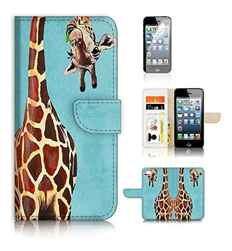 Para iPhone 5 Y 5s iPhone SE Flip Wallet Funda Y Protector D