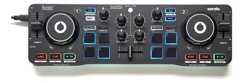 Controlador DJ Hercules DJControl Starlight negro de 2 canales