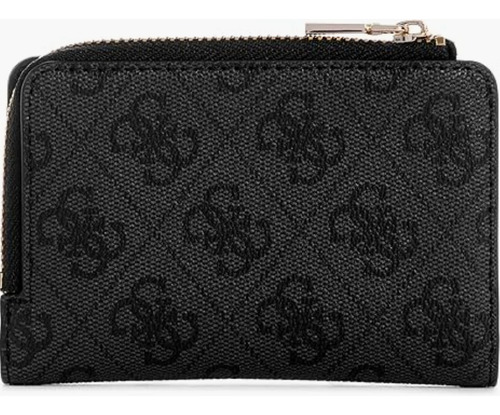 Guess laurel cartera de mujer cierre cremallera zipper color coal logo