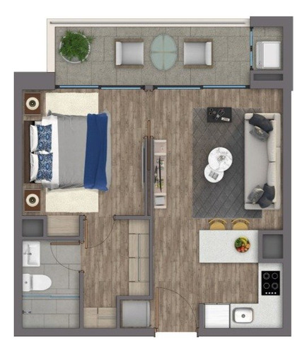 Departamento En Venta 1 Dormitorio-1 Baño Y Amplio Walking C