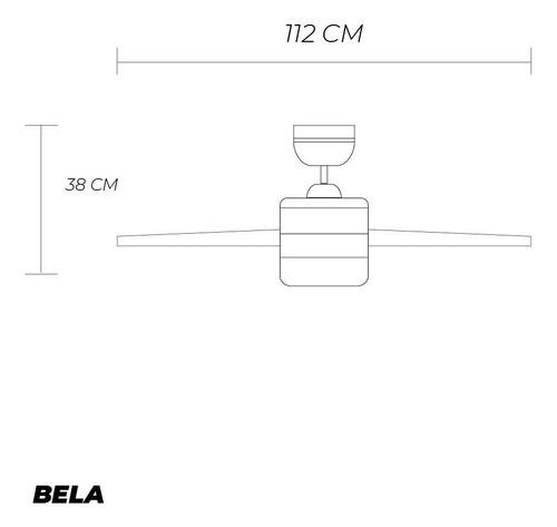 Ventilador De Techo Led Coolfan Bela 44pg Control Remoto Cantidad De Aspas 4 Estructura Dorado Aspas Blanco Diámetro 112 Cm Frecuencia 60 Hz Material De Las Aspas Madera