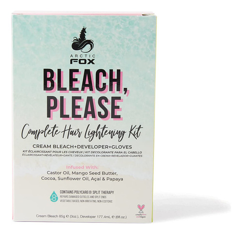 Kit Para Aclarar El Cabello Arctic Fox Bleach Please 35 Vol