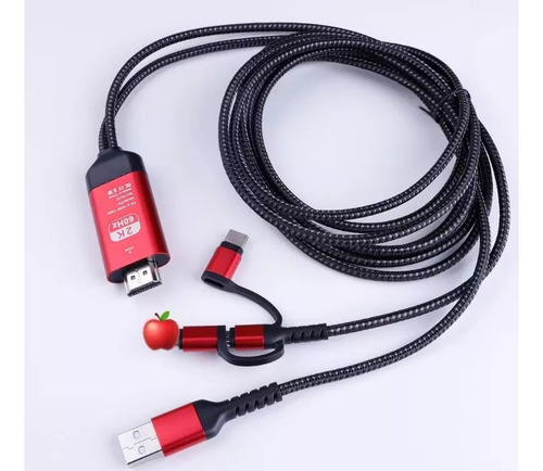 Lazhu Mirascreen Ld29 3 En 1 Tipo C/cable Micro-usb A Hdmi