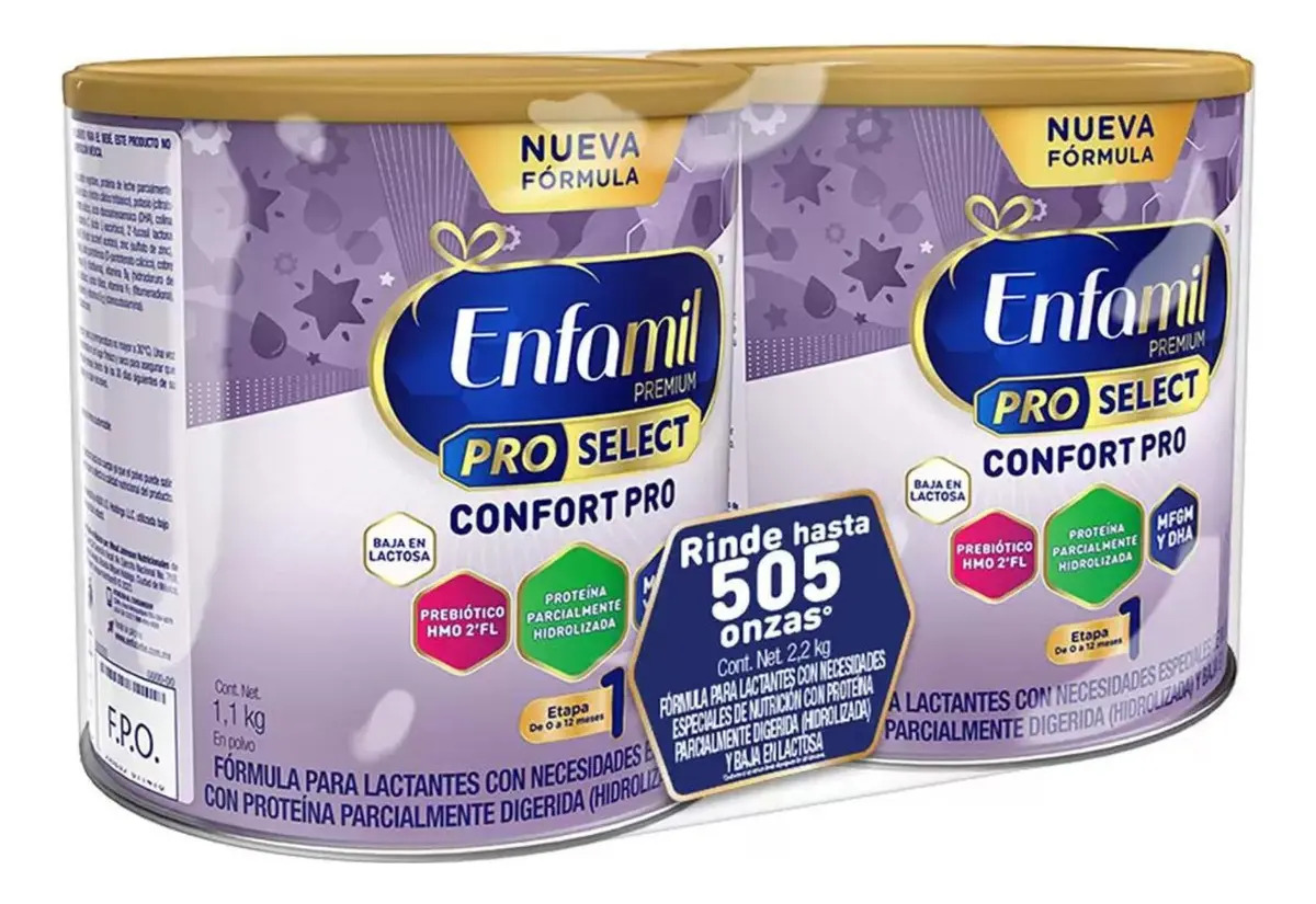 Fórmula Láctea Enfamil 1 Premium Confort 2 latas De 1.1 Kg cada una