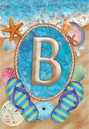 Briarwood Lane Summer Monogram Letter B Chanclas Para Jardín