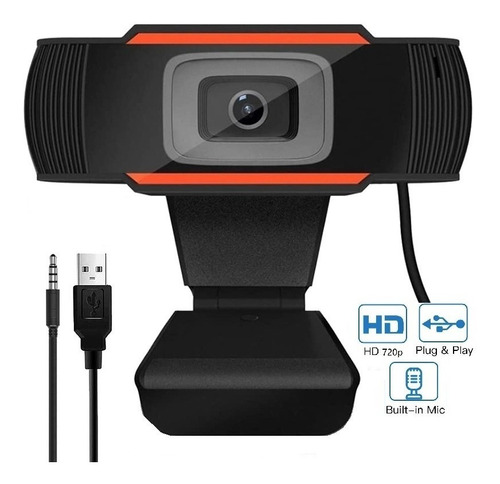 Webcam Camara Web Con Micrófono Incorporado Usb + Jack 720p 