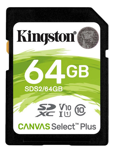 Cartão Memória Sdxc 64gb Canvas Slect Plus 100mbs Kingston