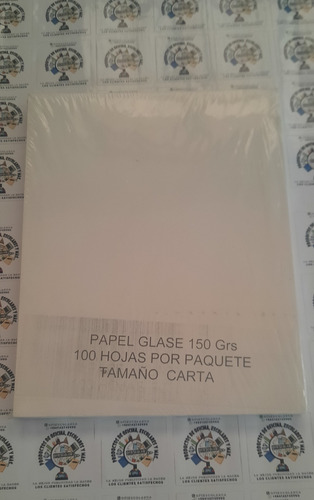 Papel Glase 150 Gramos Tamaño Carta Paquete 100 Hojas Oferta