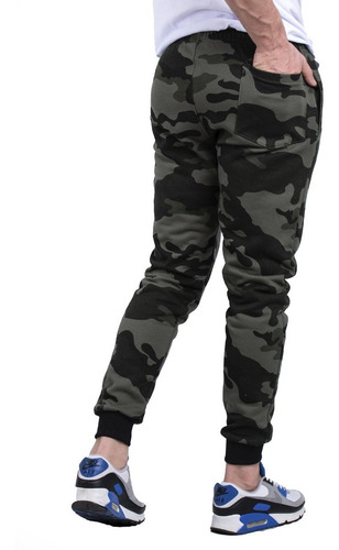 Imagen 1 de 10 de Pantalon Babucha Jogging Camuflado Con Puño Algodon A66