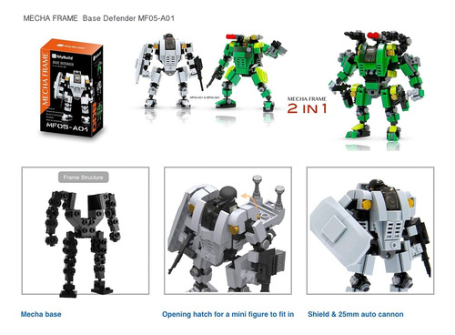 Mybuild Mecha Frame Base Defender Y Green Trooper Mech Toy B