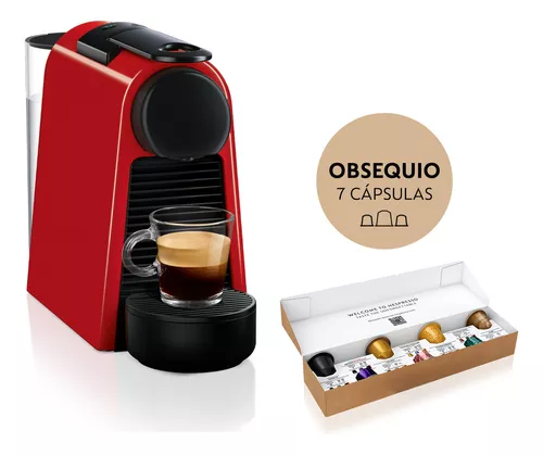 Cafetera Nespresso Original Essenza Mini automática roja cápsulas