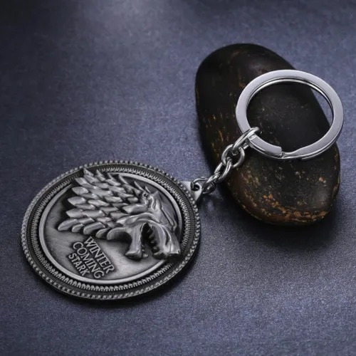 Juego De Tronos Llavero Stark Game Of Thrones Lobo Plateado