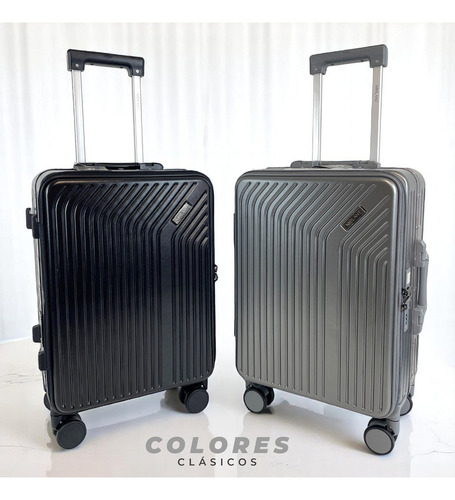 Valija Carry On Cabina Avion Equipaje De Mano 20 Rígida 8032 Gris