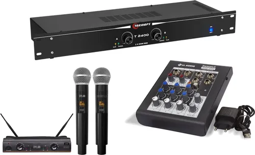 comprar Amplificador De Potência T2400 Taramps + Na402 + Dw602-max