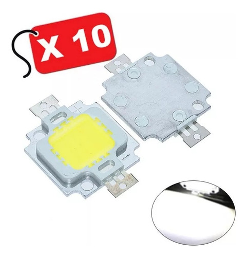 Pack De 10 Led 10w Acuario 7000k - 10000k - 20000k - 30000k