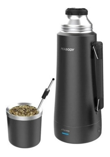 Imagen 3 de 4 de Termo Con Pico Cebador 1 Lts Peabody E-termo 700w Tapa Mate