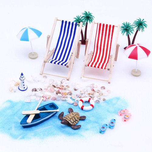 Decoración De Casa De Muñecas En Miniatura De Playa