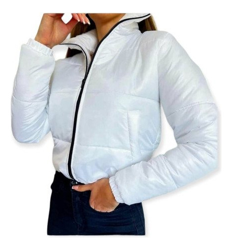 Campera Puffer Con Cuello Alto Y Capucha Desmontable