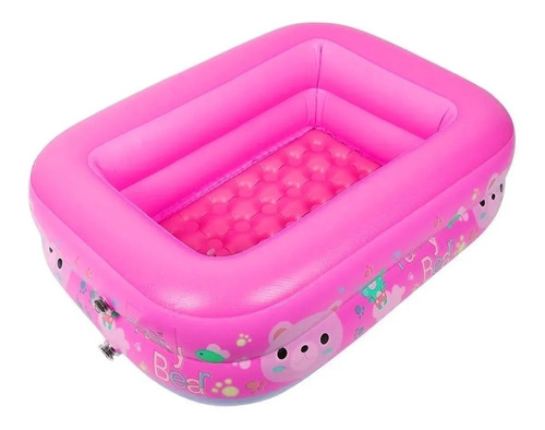 Piscina Inflable 1.2mts Rectangular Fondo Acolchada Colores