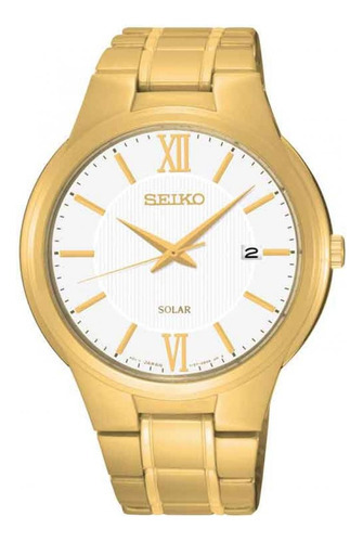 Relógio Seiko Solar Sne390b1 Dourado