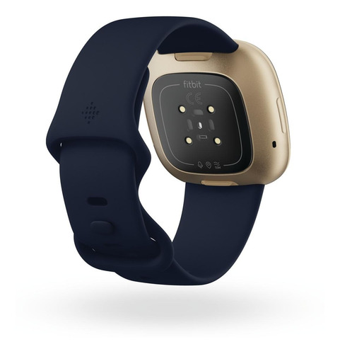 Imagen 4 de 4 de Smartwatch Fitbit Versa 3 1.58" caja de aluminio anodizado soft gold aluminum, malla midnight de elastómero y aluminio anodizado FB511
