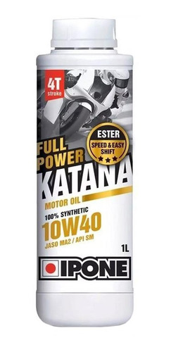 Aceite Moto Sintetico Katana Full Power 4t 10w40 1l Ipone